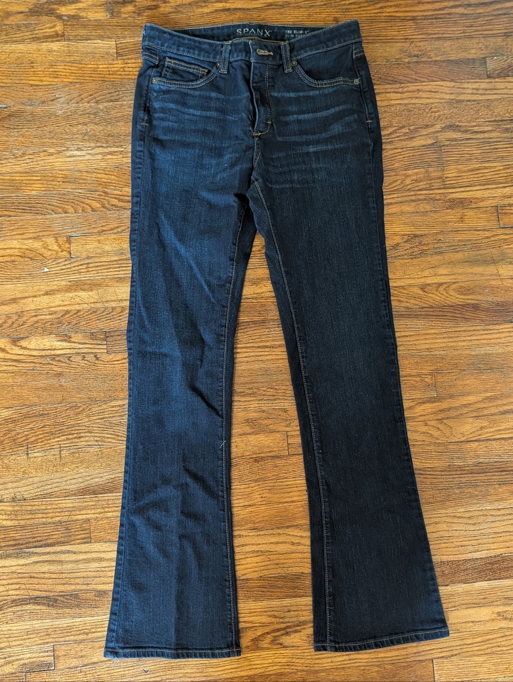 SPANX Women's Dark Indigo Boot-Cut Jeans